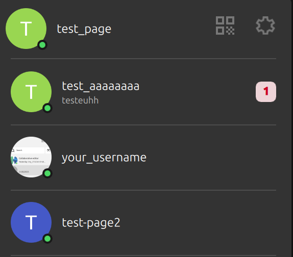 Picture of the account list in Jami showing 4 different accounts.